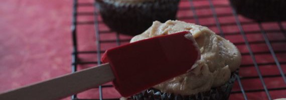 Peanut Butta (Frosting over Brownie Cupcakes)