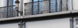 And here we have a discount supermarket underneath these beautiful windows.